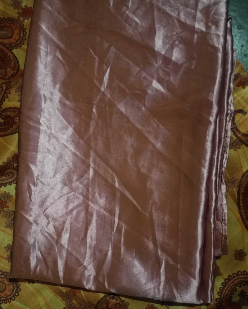 SATIN PEACH SAREE