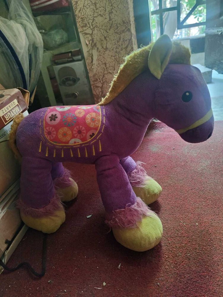 Cute Purple Plush Horse Toy