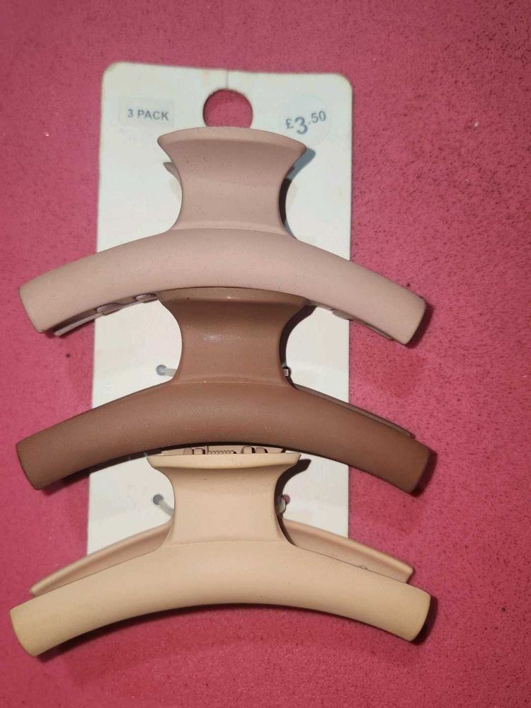 3 Pack Matte Claw Clips