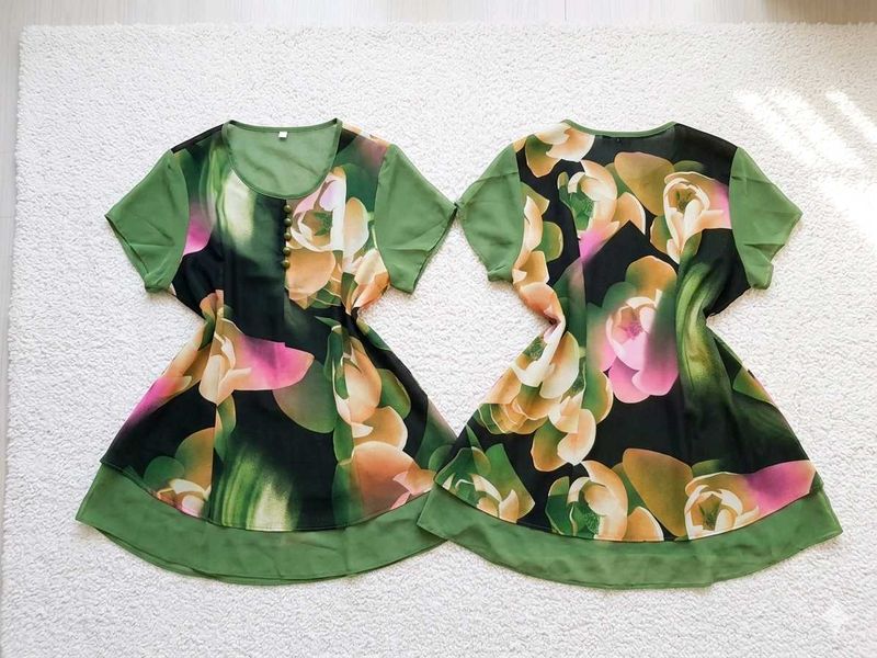 Chic Floral Print Tunic Top