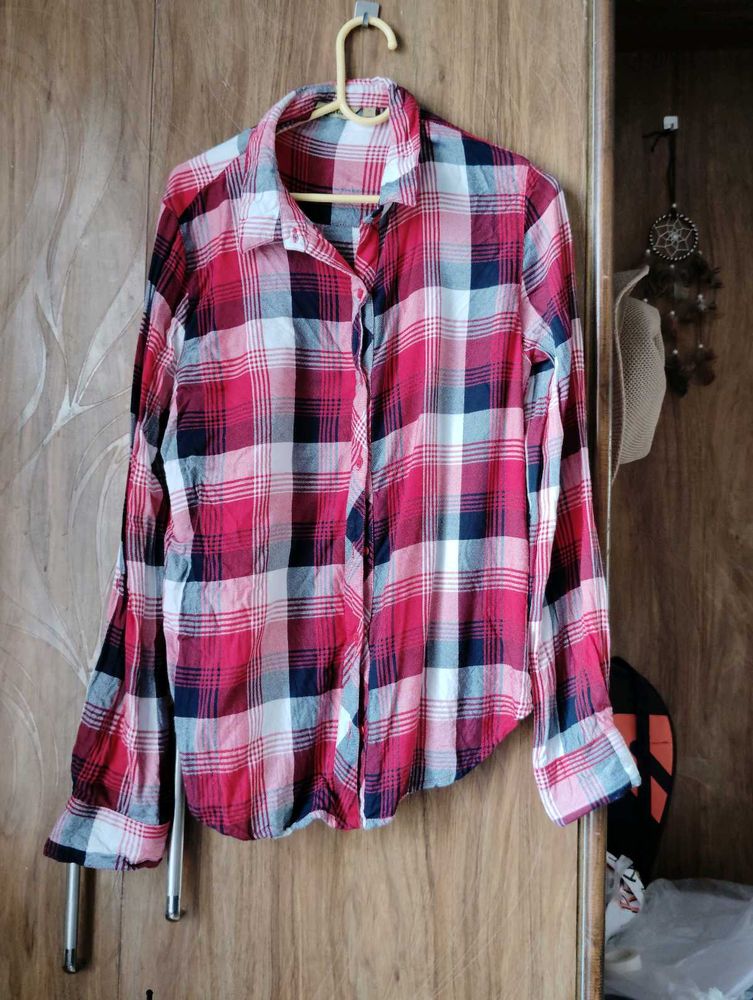Plaid Checkered Casual Shirts Set