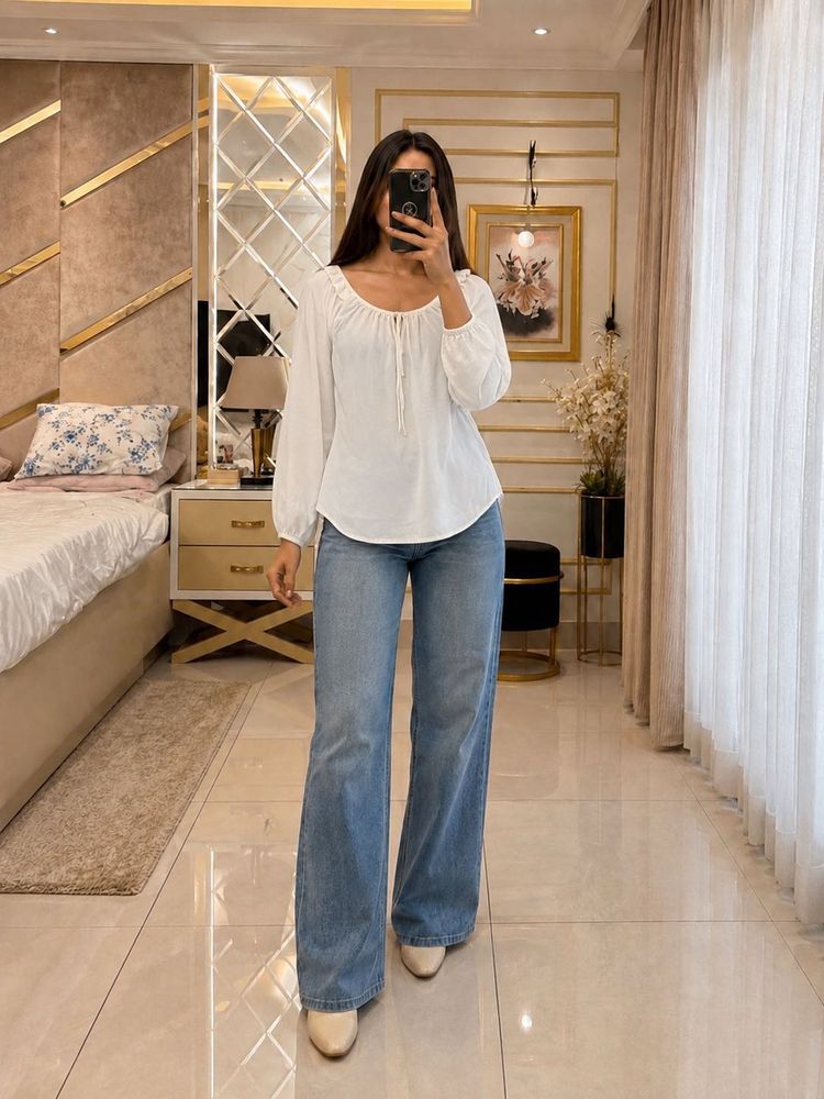 Dorothy perkins Chic White Puff Sleeve Top