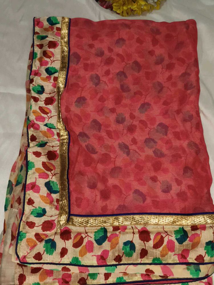 Beautiful Floral Print Saree