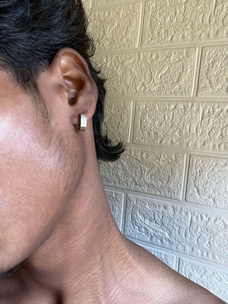 Minimalist Silver Hoop Earring