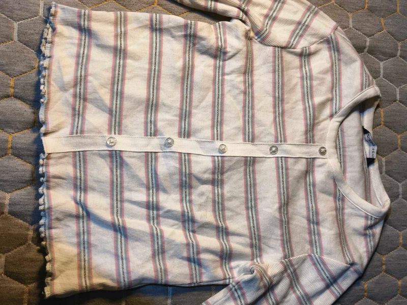 Striped Button-Up Top