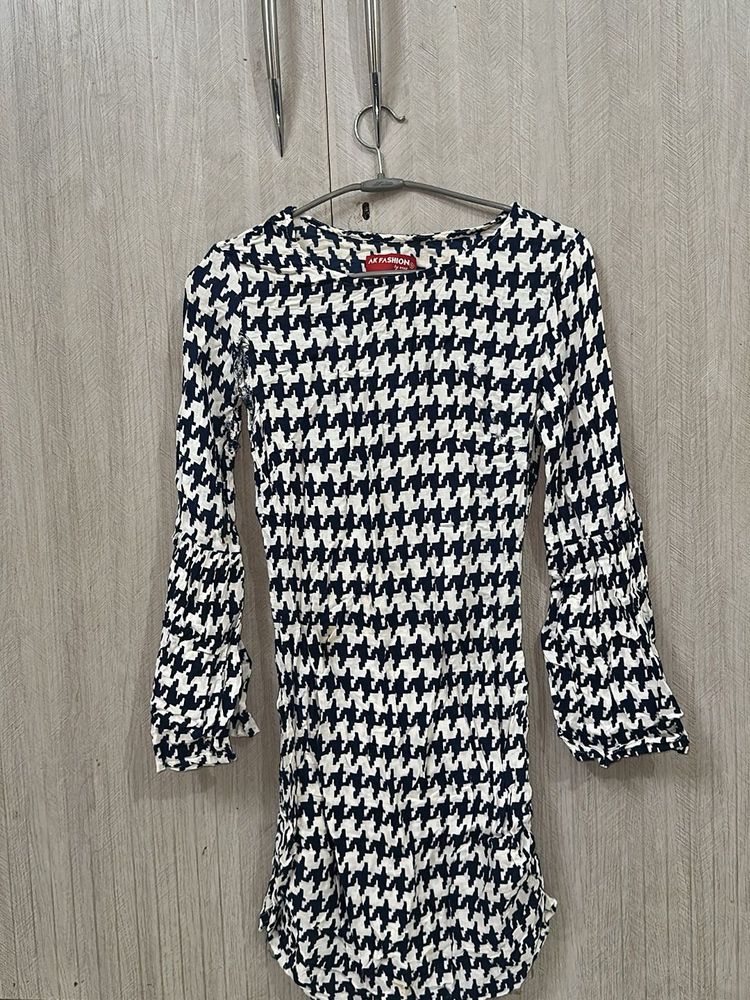 Houndstooth Mini Dress