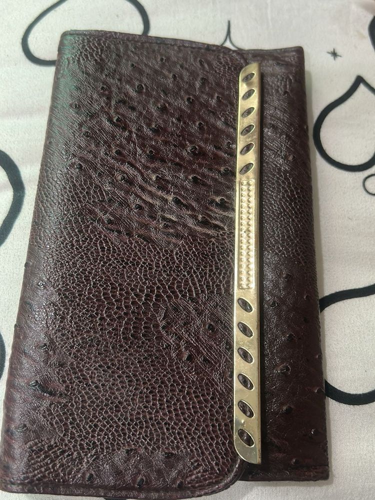 Vintage Ostrich Embossed Wallet