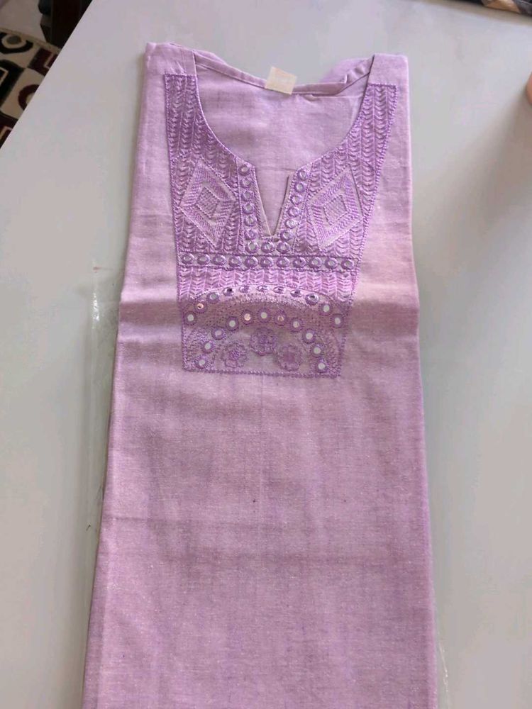 Beautiful Lavender Embroidered Kurta