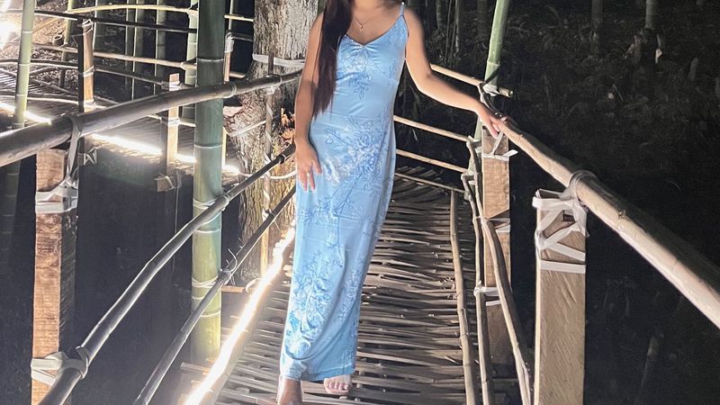 Light Blue Floral Maxi Dress