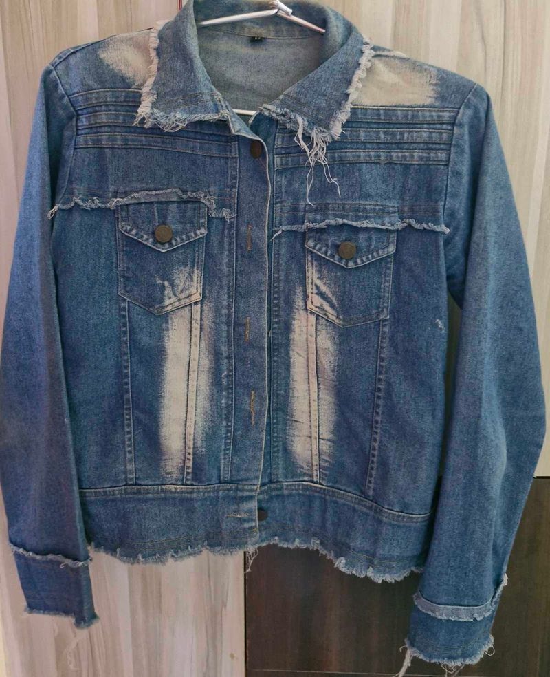 Stylish Distressed Denim Jacket