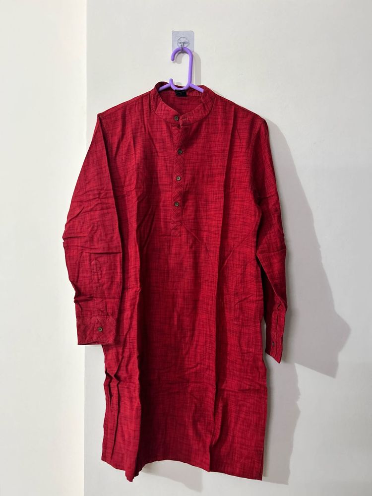 Men's Red Kurta