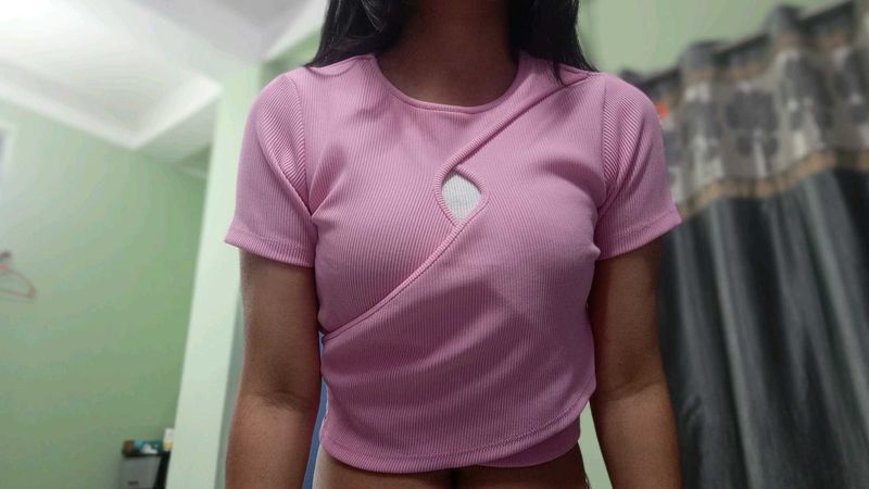 Pink Crop Top - Trendy &amp; Cute