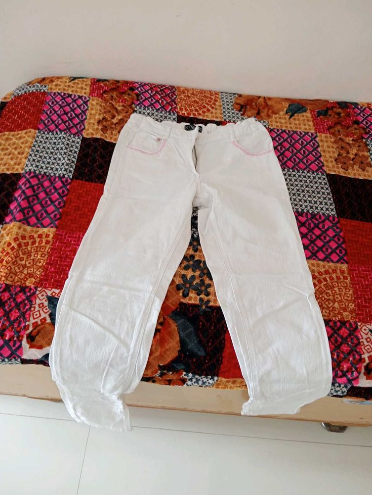 White Casual Pants