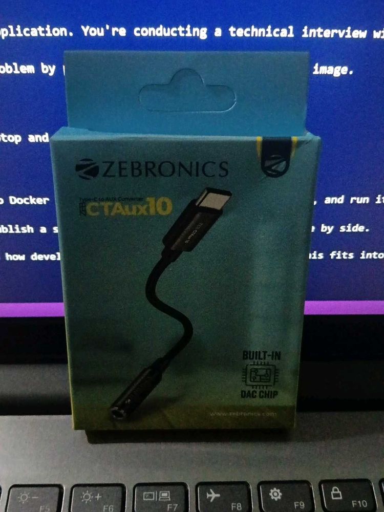Zebronics CTAux10 USB-C to Aux Adapter