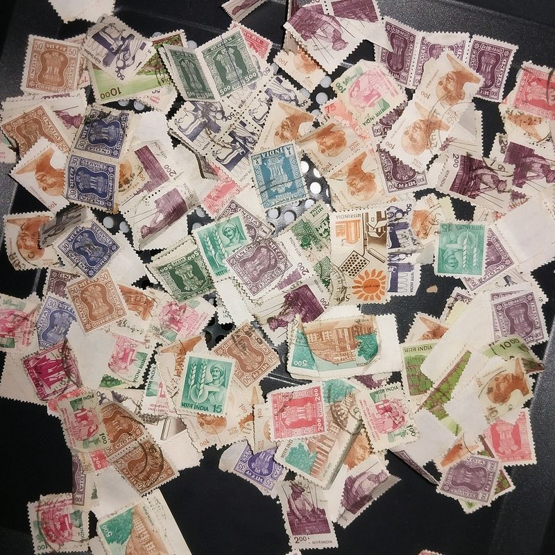 100+ ASSORTED INDIAN STAMPS