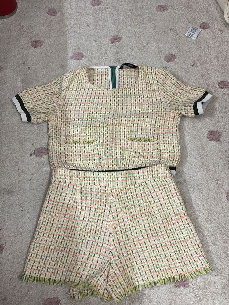 ‼️SALE ZARA Chic Tweed Co-ord Set