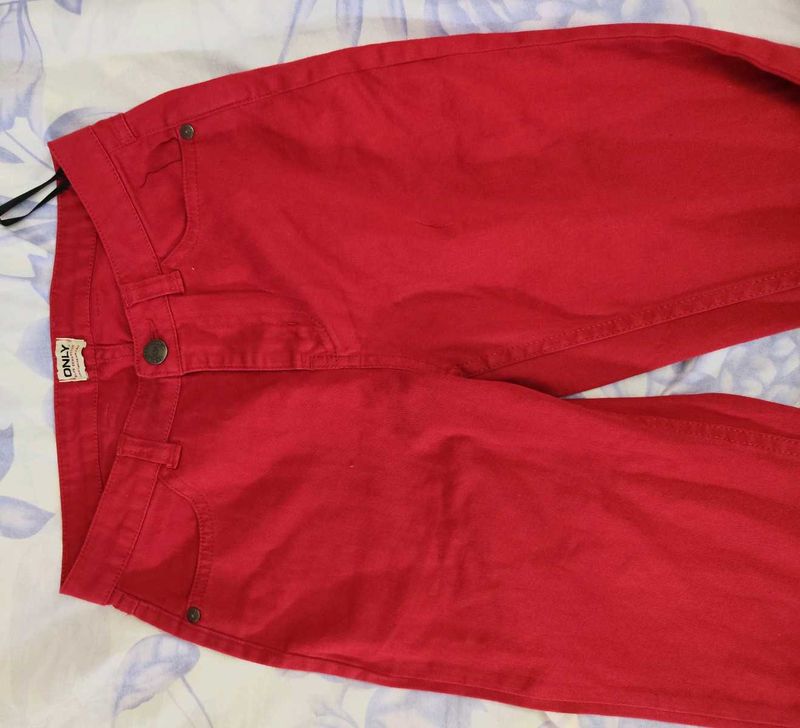 Red Casual Pants