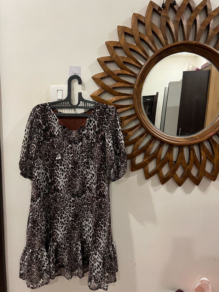 Animal Print Mini Dress