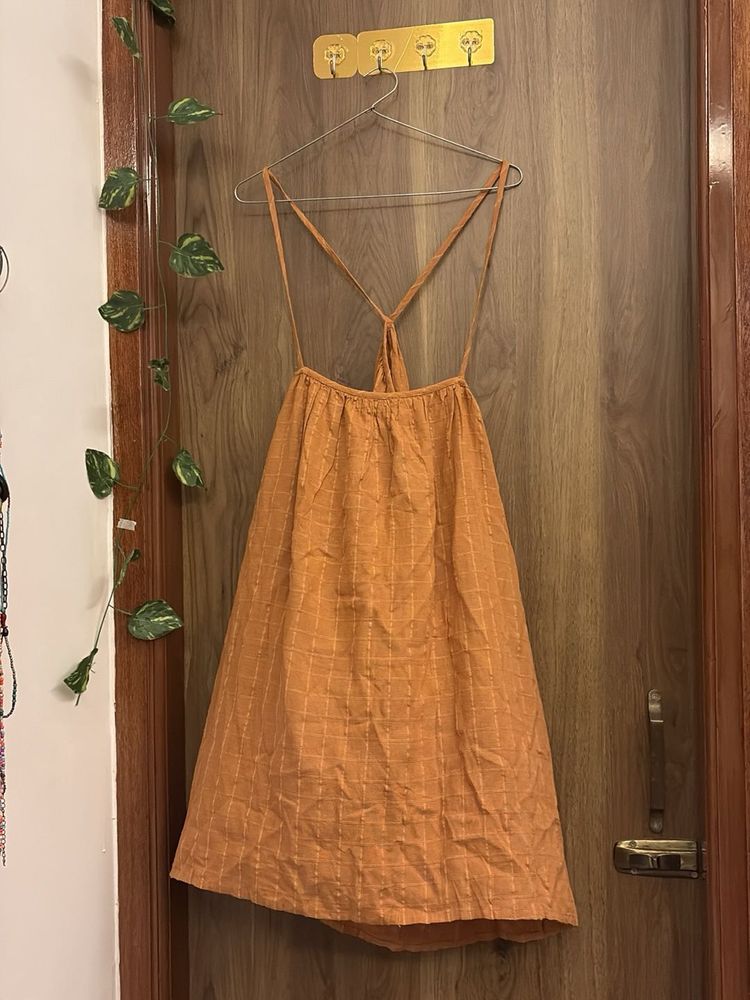 Orange Textured Sundress