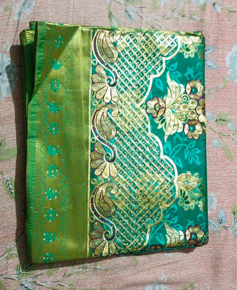 Elegant Green Silk Saree