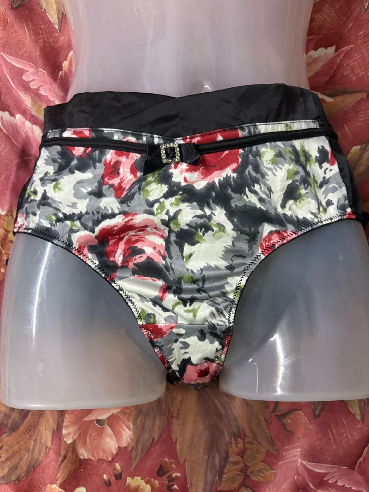Floral Print High-Waisted Briefs