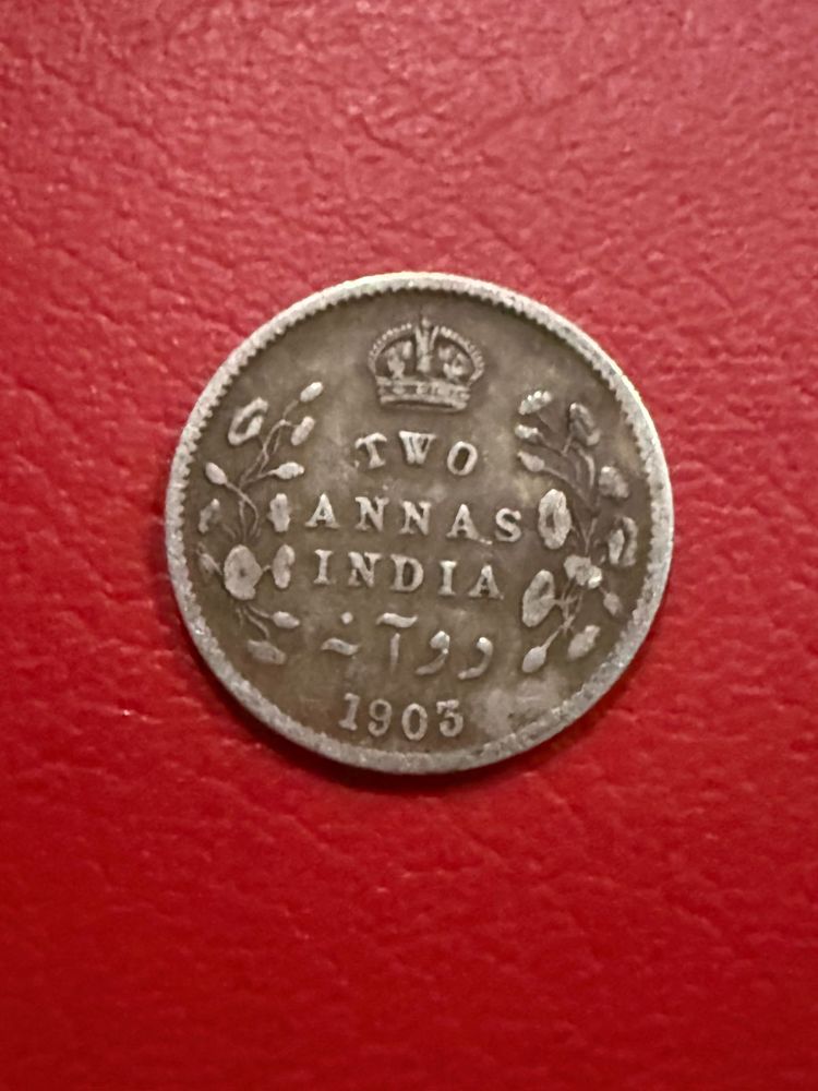 2 annas silver 1903 Edward VII