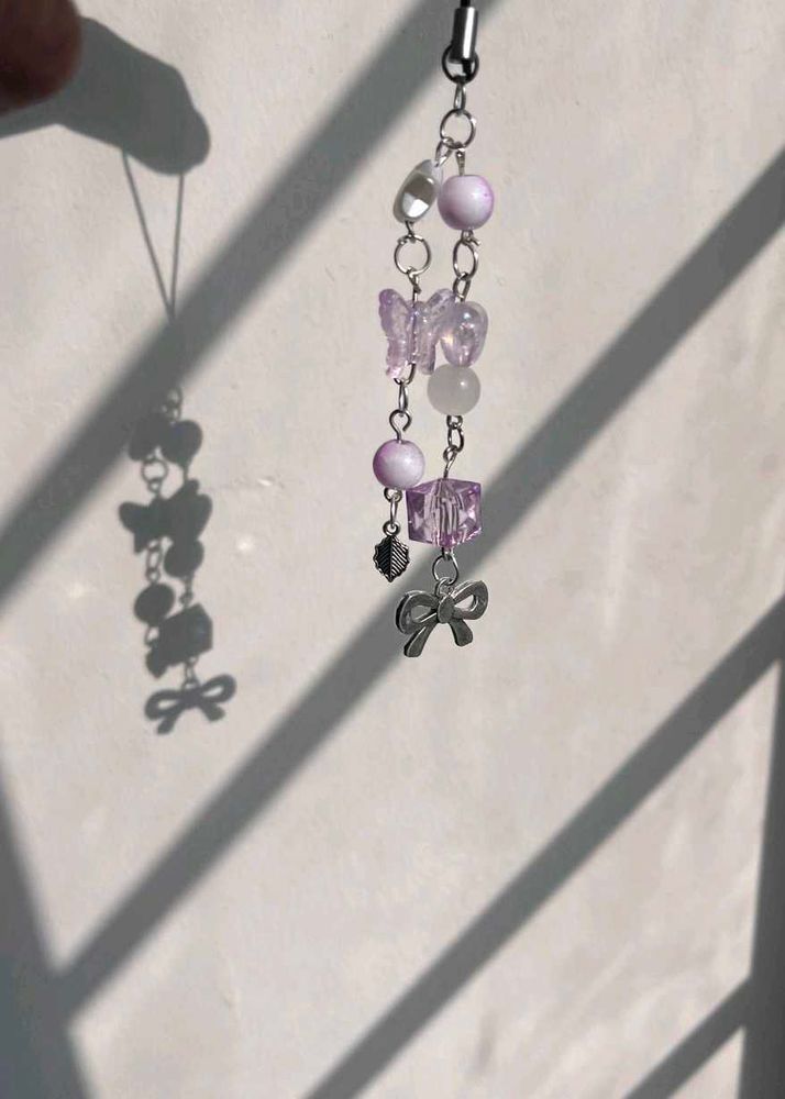 Kawaii Bow Charm Phone Strap