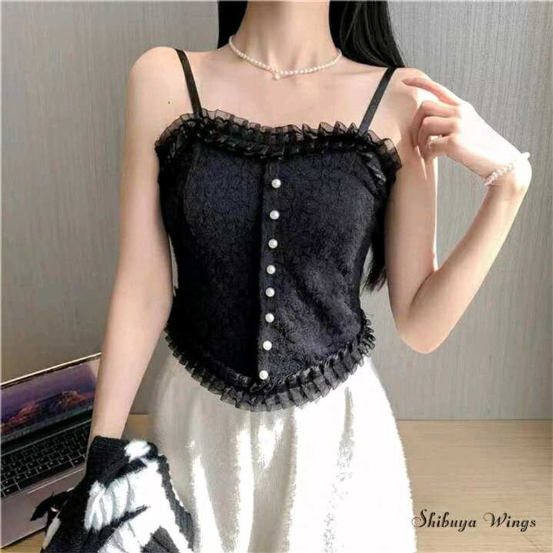 Black Lace Corset Top