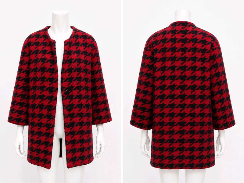 Houndstooth Pattern Coat