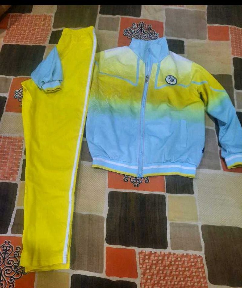 Stylish Tracksuit - Blue &amp; Yellow