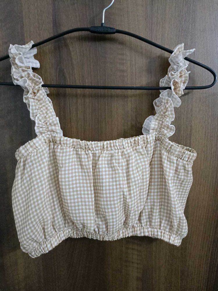 Cute Checkered/ plaid Crop Top