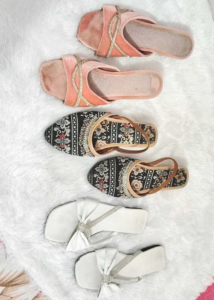 🎀 Combo-3 Assorted Flats and Sandals 🥰