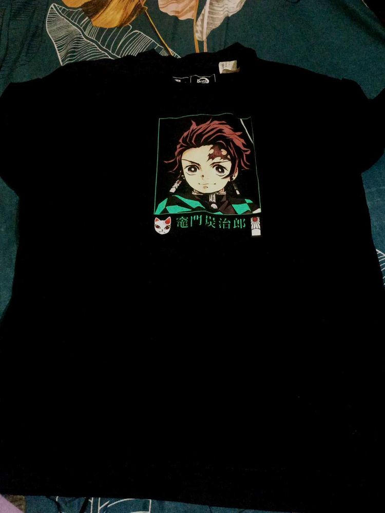 Oversize Anime Graphic Print T-Shirt