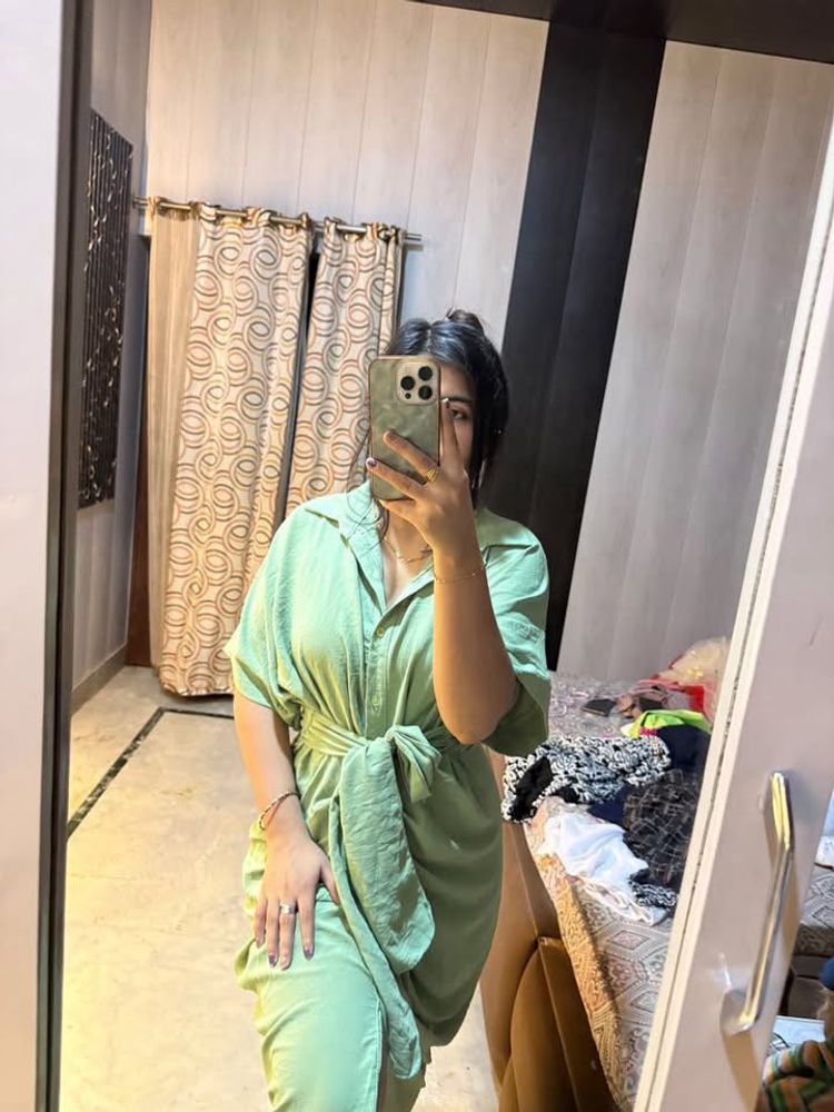Stylish Mint Green Wrap Dress🎀❤️