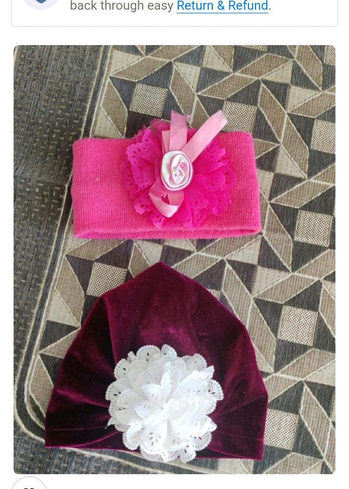 Baby Girl Headband and Turban Set