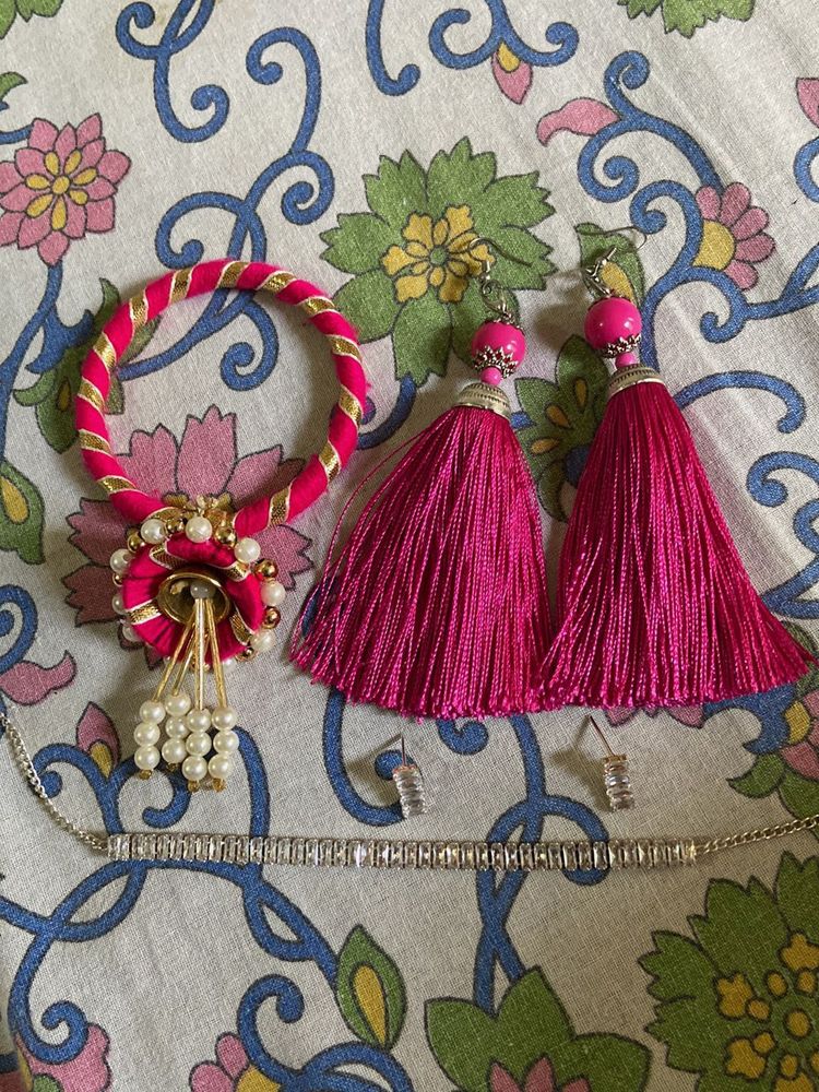 Earrings,bracelet,Neakless Combo Set