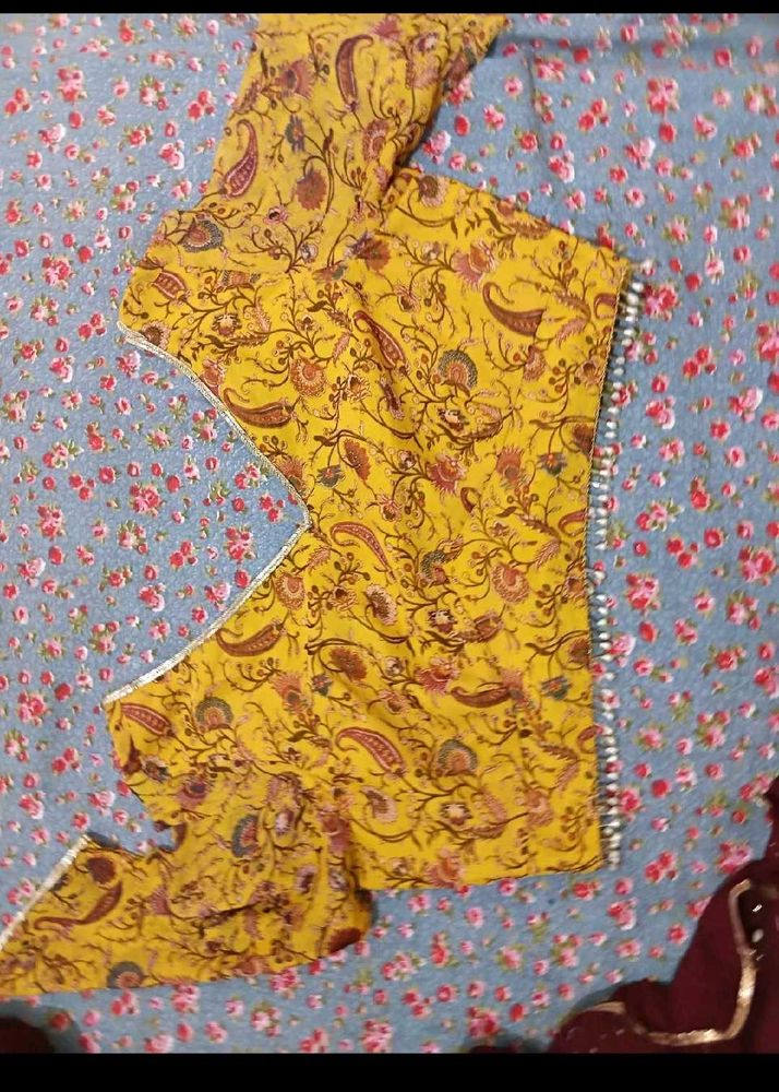 Yellow Paisley Print Blouse