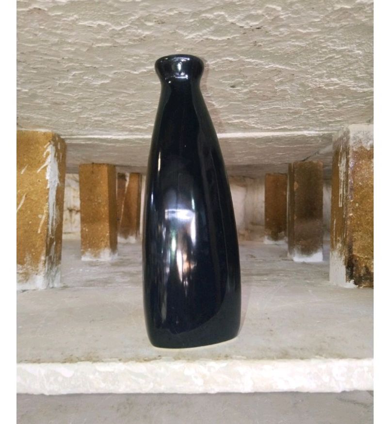 Elegant Black Ceramic Vase