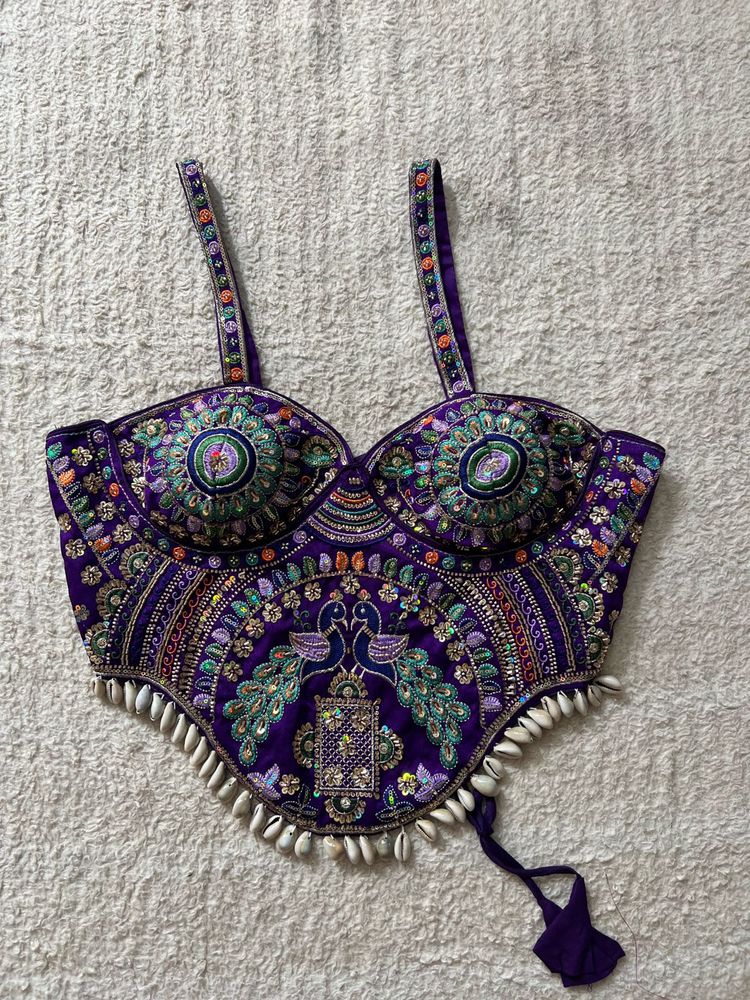 Navratri Embellished Peacock Blouse