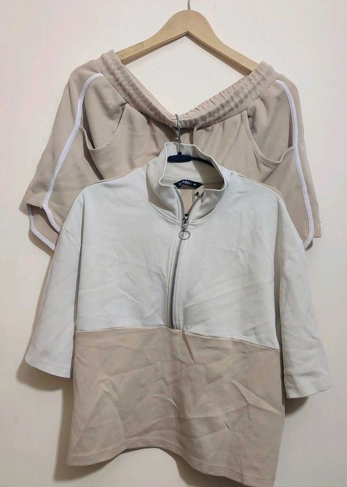 Nude Two-Piece Shorts Set For 38 Bust