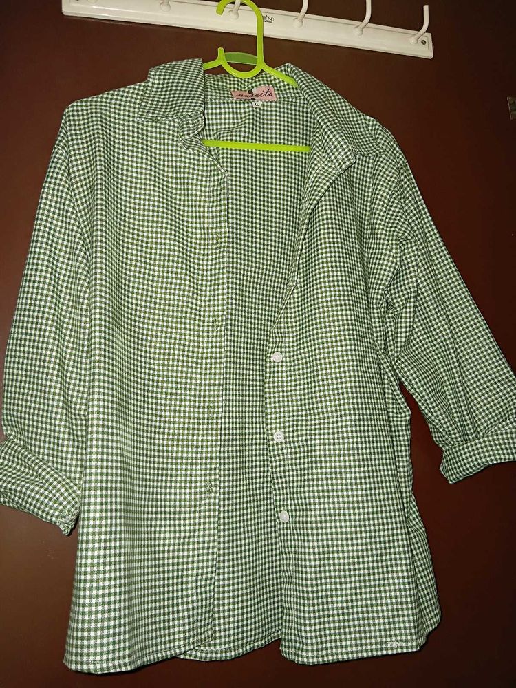 green check shirt