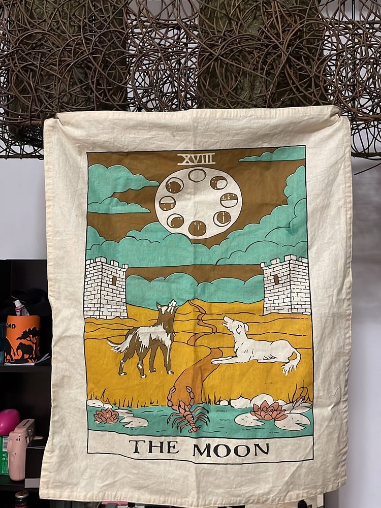 The Moon Tarot Tapestry Wall Hanging