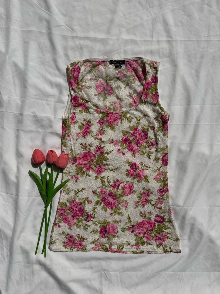 Floral Lace Tank Top