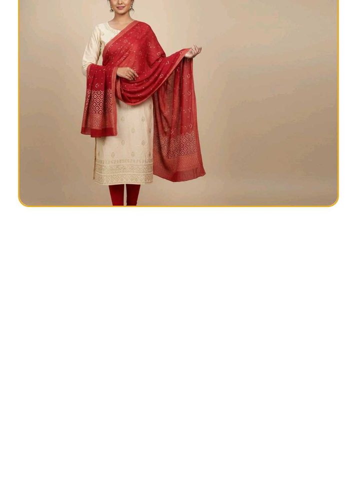 Red Ethnic duppta