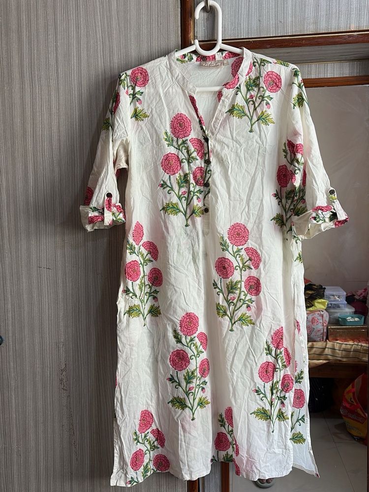 Floral Print Kurta
