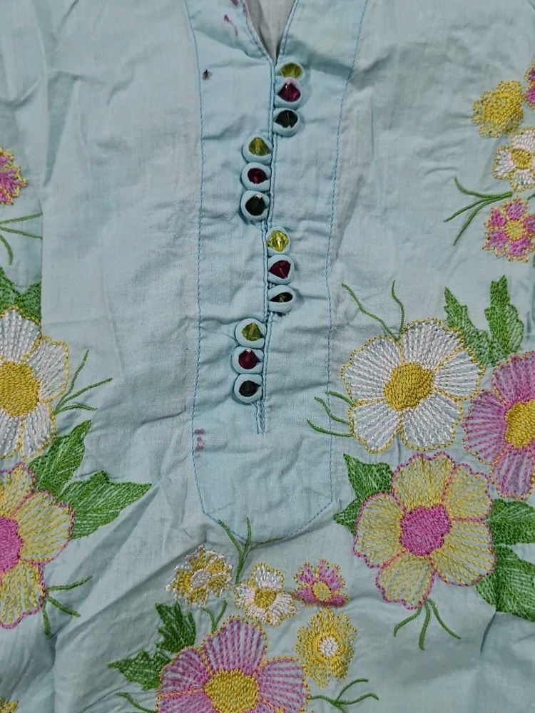 Elegant pure cotton branded kurta