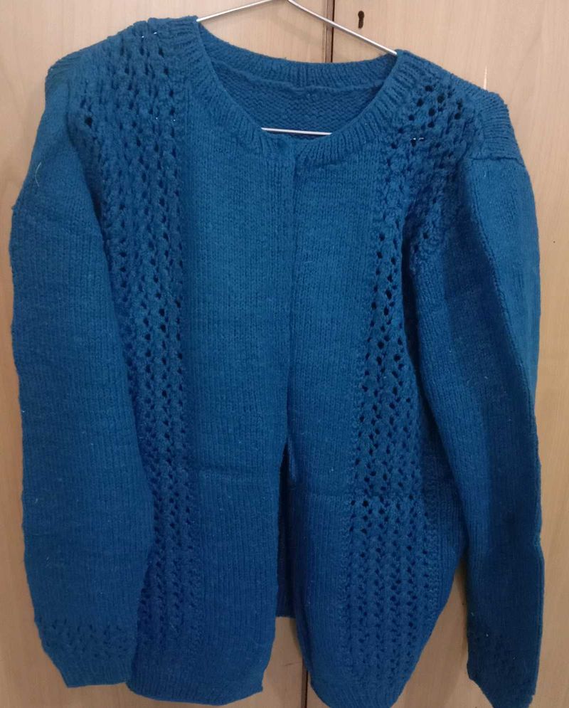 Navy blue knitted cardigan for women or girls