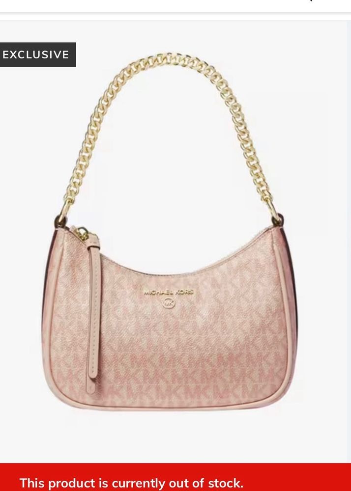Michael Kors Pink Signature Logo Shoulder Bag