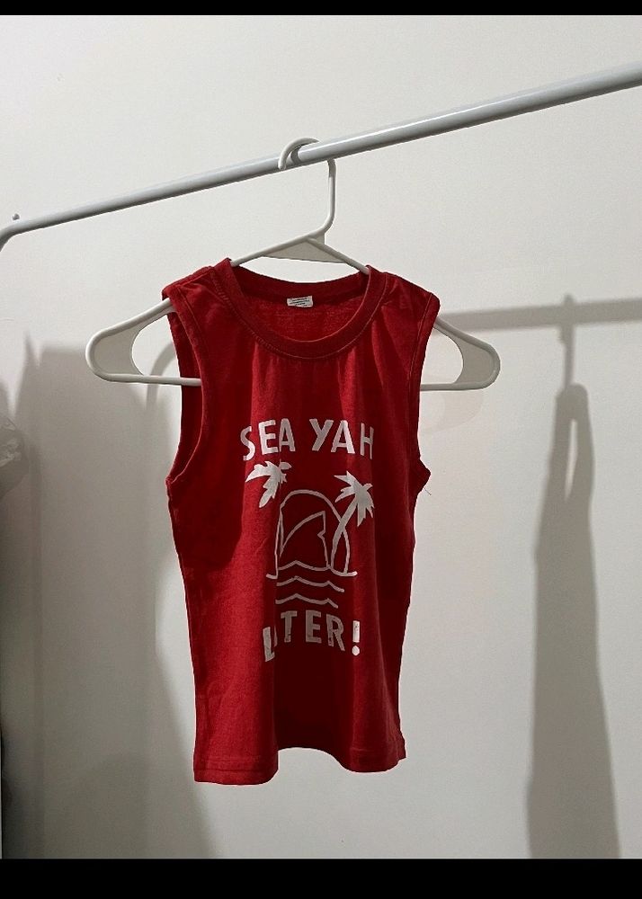 RED TANK TOP
