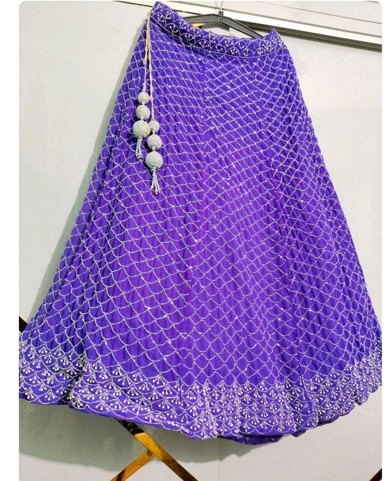 Purple Party Wear Lehenga With Dupatta Blouse